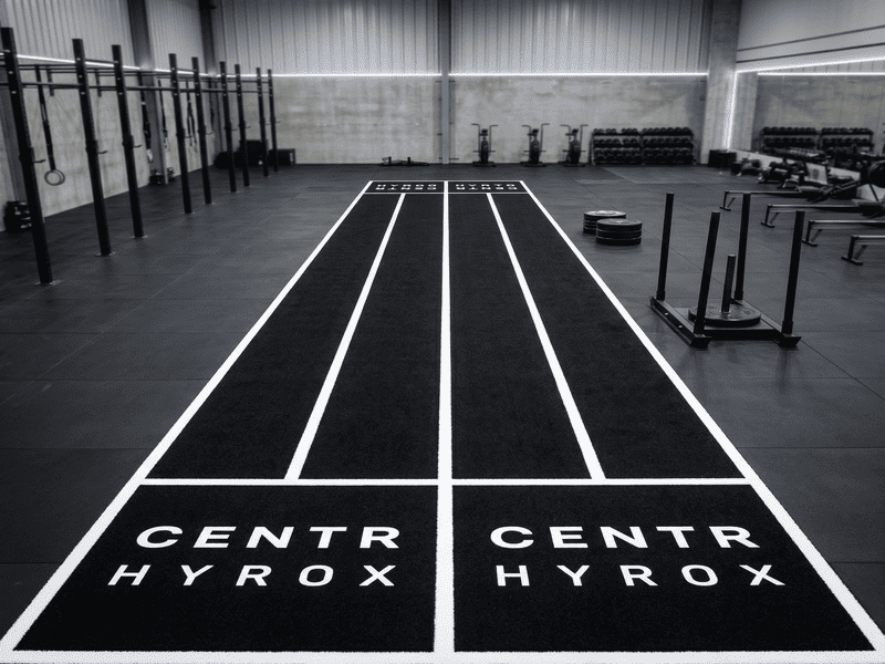 Altura da pilha de relva de ginásio para Hyrox